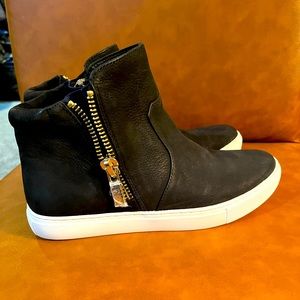Kenneth Cole Black Zip High-Tops